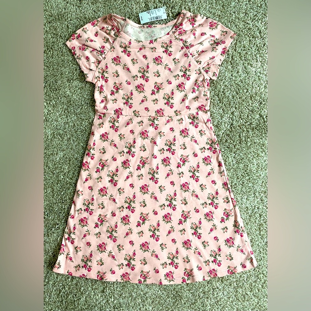 Girls Pink Floral Dress Size S 5/6 Children’s Place